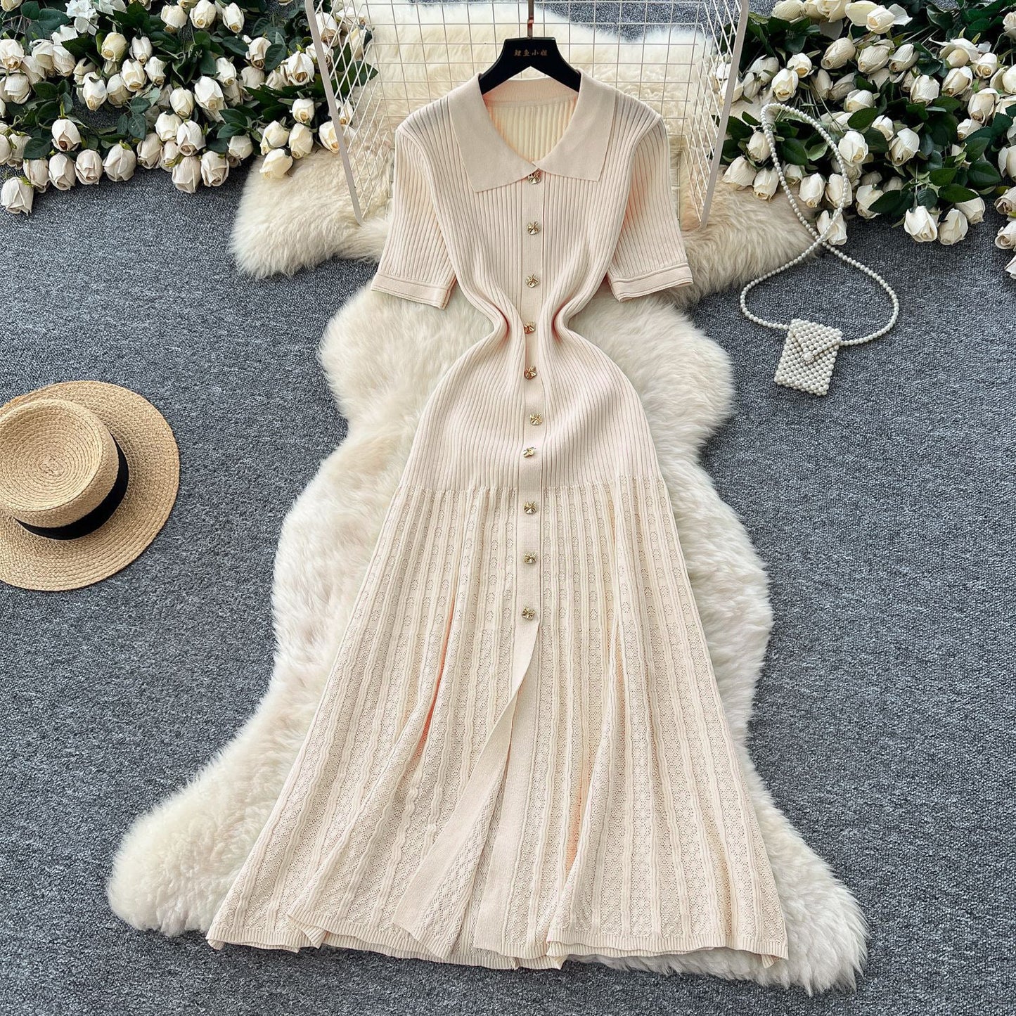 Robe tricoté pour femmes, style français