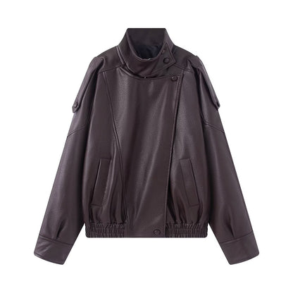 Veste Manteau en Cuir Style Européen , Nouvelle Mode