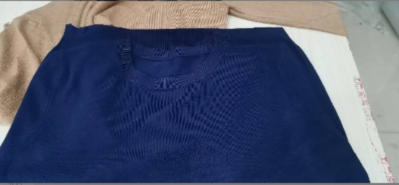 Nouveau pull femme pull en tricot col rond chemisier basique