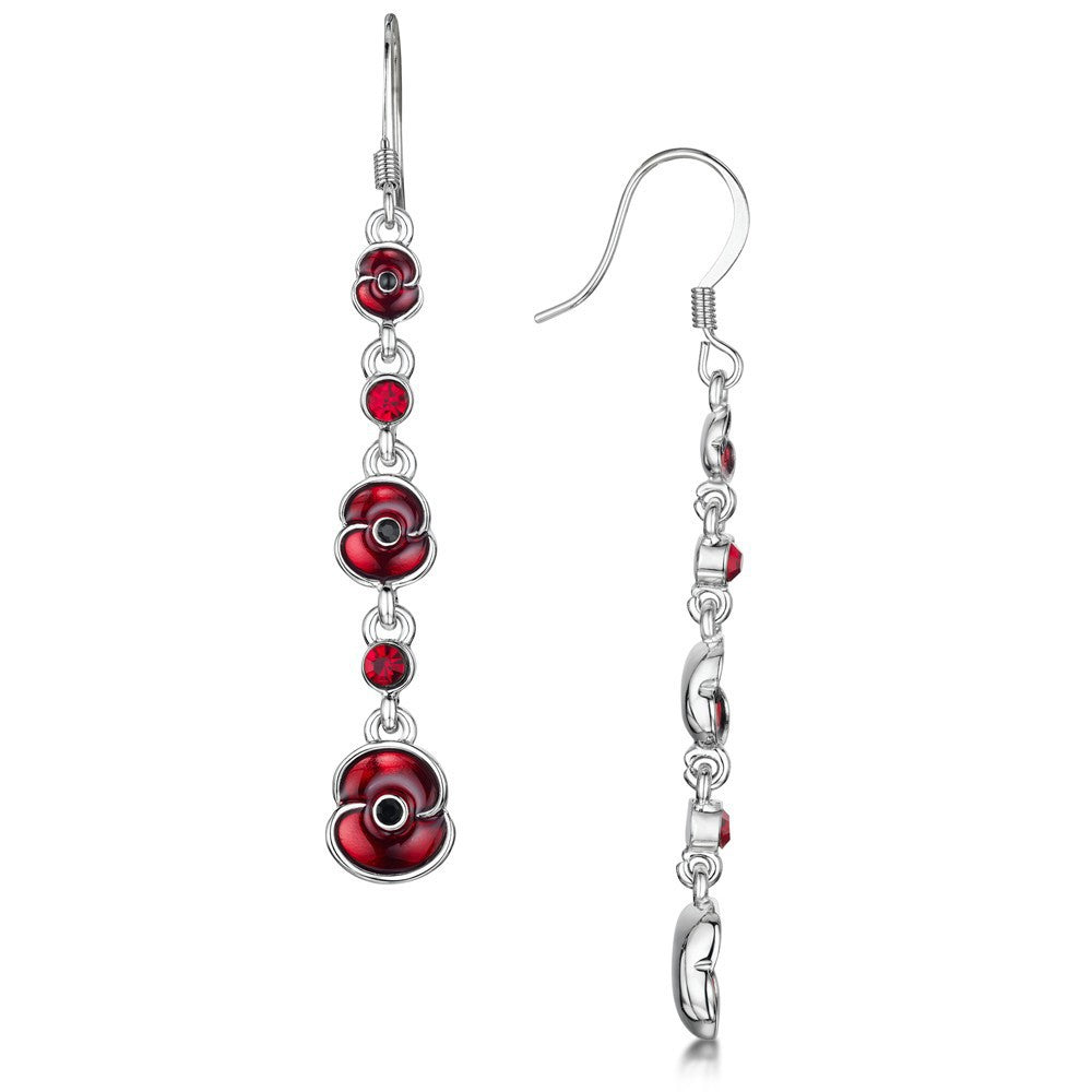 Boucles d'oreilles rouges à gouttes pour femmes élégantes