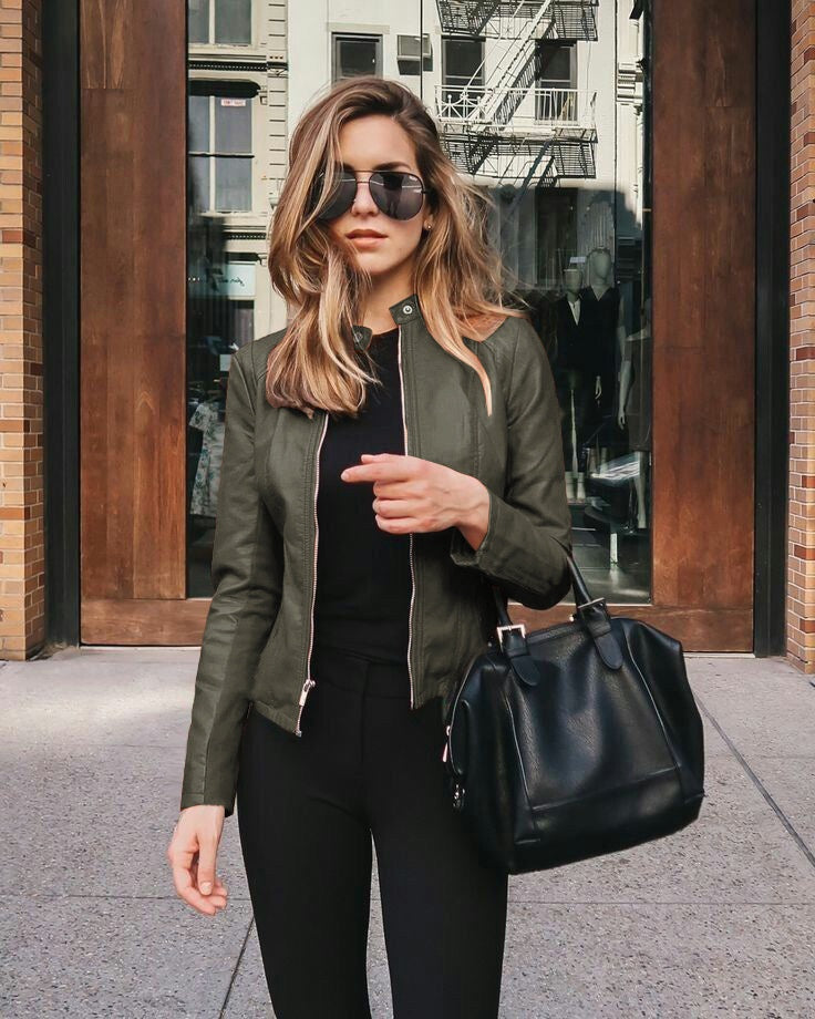 Veste de Costume en Cuir PU Haut de Gamme